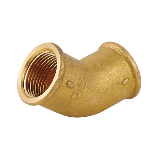 CAVAL 319-C057-05 GOMITO 45° FF IN OTTONE GIALLO