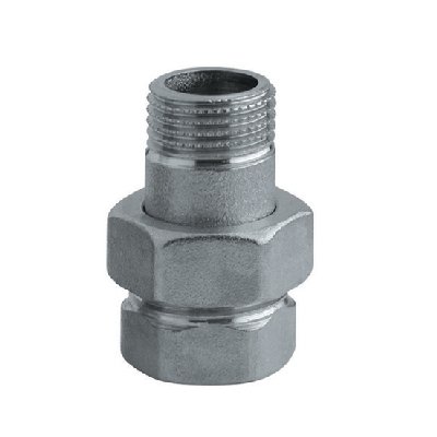DH 319-R7402-06 RACCORDO DIRITTO 3 PEZZI NICHELATO