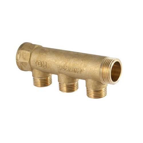 TDMB  COLLETTORE LINEARE IN OTTONE GIALLO 3/4 X 1/2 2 Vie