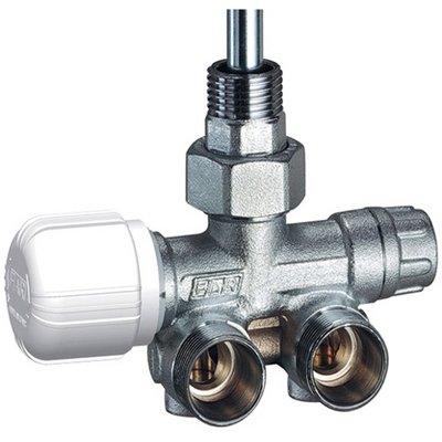 FAR 321-1436 VALVOLA MONO-BITUBO TERMOSTATIZZABILE SQUADRA DX C/BOCCHETTONE (FAR)