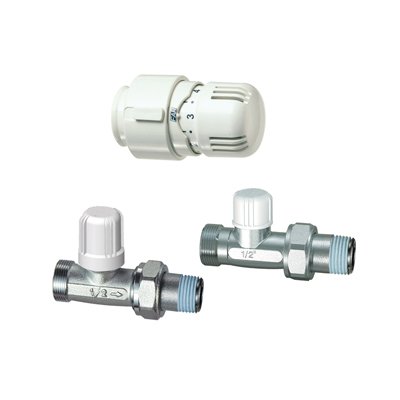FAR 321-1681-04 KIT VALVOLA + DETENTORE DIRITTO + TESTA TERMOSTATICA ATTACCO RAME