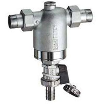 FAR 321-3943-04 FILTRO PER IMPIANTI SANITARI CON ATTACCHI MANOMETRO MM CROMO