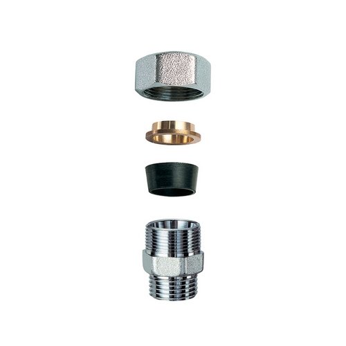 FAR   NIPLEX MASCHIO CROMATO C/MONOCONO IN GOMMA PER RAME 1