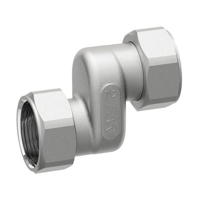 FAR 321-5565-05 RACCORDO ECCENTRICO CROMATO CON CALOTTE MOBILI