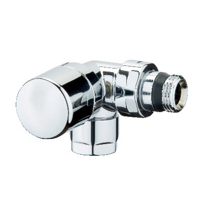 S.F. 322-35DXCR-04 VALVOLA D'ARREDO AD ANGOLO DX TERMOSTATIZZABILE CROMO-LUCIDO