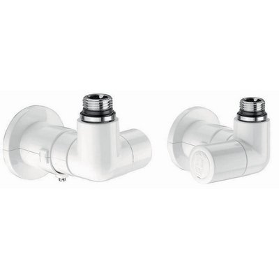 CALEF 323-400301 VALVOLA + DETENTORE A SQUADRA DX TERMOSTATIZZABILE BIANCA