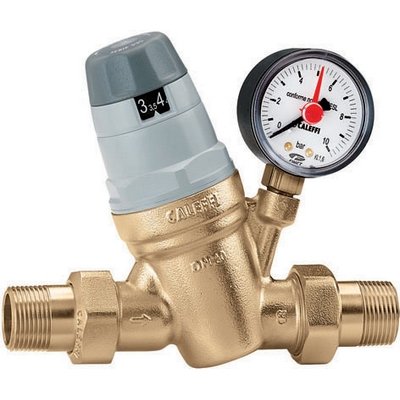 CALEF 323-5350-61 RIDUTTORE DI PRESSIONE CON MANOMETRO PREREGOLABILE