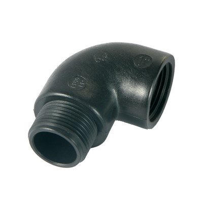 BUCCH 331-B400252-06 GOMITO A 90° IN PP NERO