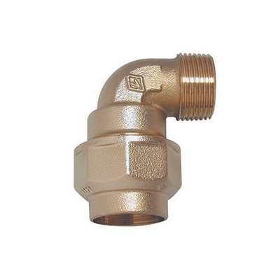 BUGAT 332-8035-0850 RACCORDO A GOMITO MASCHIO IN OTTONE