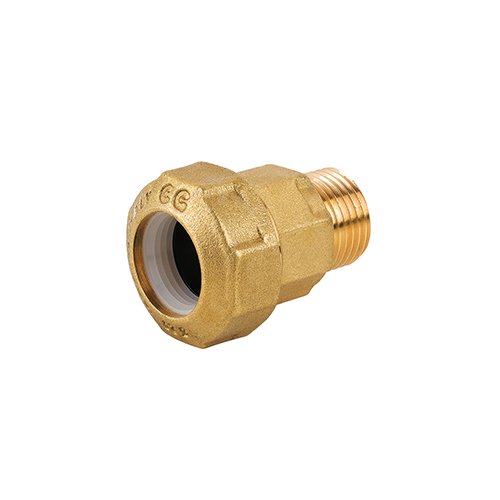 CAVAL 332-CG001-0420 RACCORDO MASCHIO IN OTTONE PER TUBO PE
