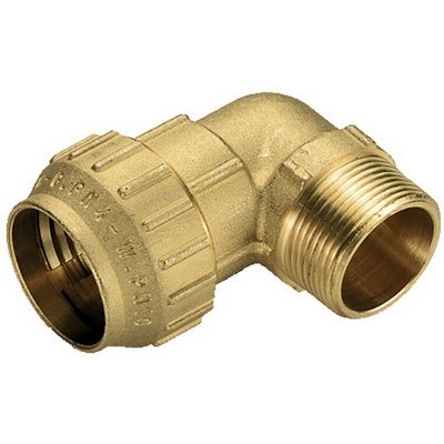 TIEMM 332-T3464CR-0420 RACCORDO CURVO MASCHIO IN OTTONE TIEMME