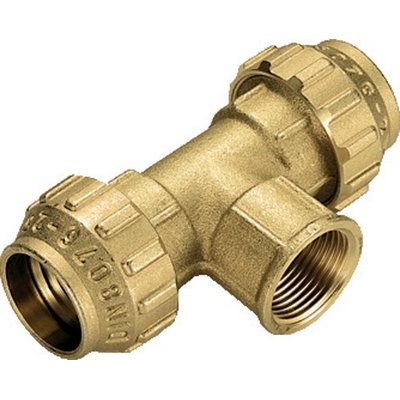TIEMM 332-T3469CR-0632 RACCORDO A TEE FEMMINA IN OTTONE TIEMME
