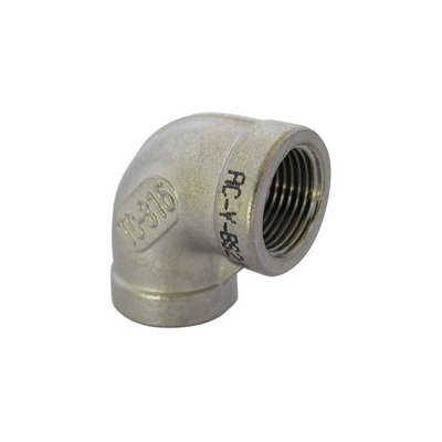 DH 342-A090-03 GOMITO A 90° FF ACCIAIO INOX