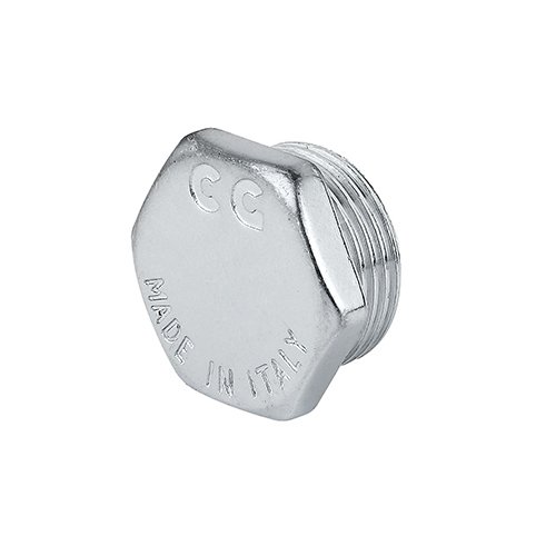 CAVAL 343-C020-04 TAPPO MASCHIO CON ESAGONO OTTONE CROMO