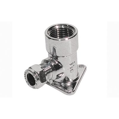 TIEMM 343-T1106-0412 GOMITO A 90° CON FLANGIA CROMATO