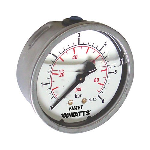 WATTS 350-7254-06 MANOMETRO A BAGNO DI GLICERINA MG3A- INOX 63