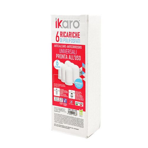 IKARO 6 PZ CARTUCCE DI POLIFOSFATO IKARO PER DOSATORI conf. 6 pz