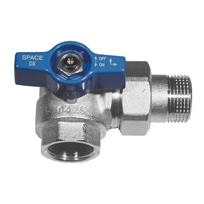 EFFEB 354-109B-05D VALVOLA A SFERA SQUADRA PER COLLETTORI MANIGLIA BLU