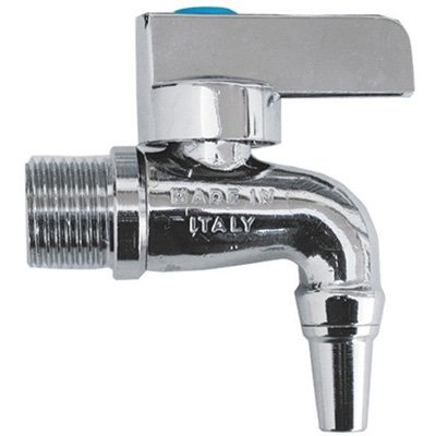 ENOLG 354-145-04 RUBINETTO A SFERA CURVO PER BOTTI CROMATO LUCIDO