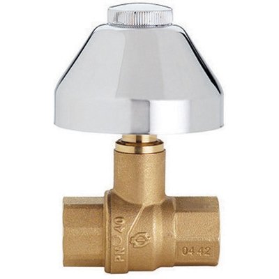 FIV 354-5002-04 VALVOLA A SFERA DA INCASSO FF CON CAPPUCCIO E CAMPANA CROMATI