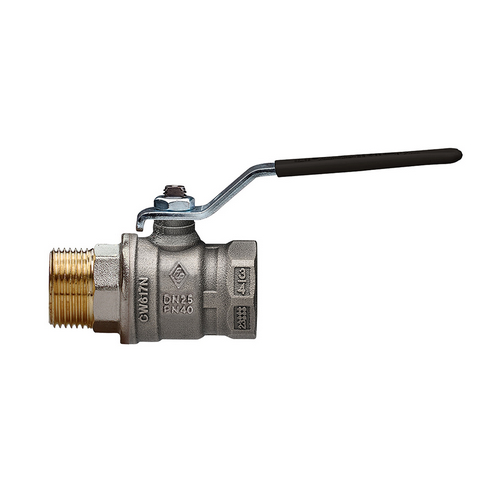 RB    VALVOLA A SFERA A PASSAGGIO TOTALE MF LEVA ACCIAIO JUNIOR SFER 1/2  DN 15  PN 40
