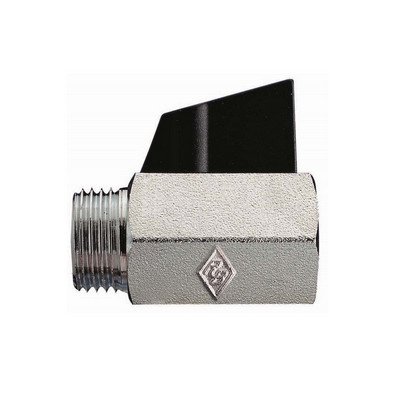 RB 354-R3831-02 VALVOLA A SFERA FILETTATURA MF SABBIATA E CROMATA CON MANIGLIA