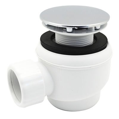 VALSI 360-700170 PILETTA SIFOIDE PER DOCCIA ATTACCO UNIVERSALE CROMATA PIASTRA ABS D.40