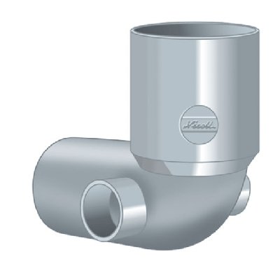 NICOL 361-RN0554-100050 CURVA WC CON 2 ATTACCHI LATERALI