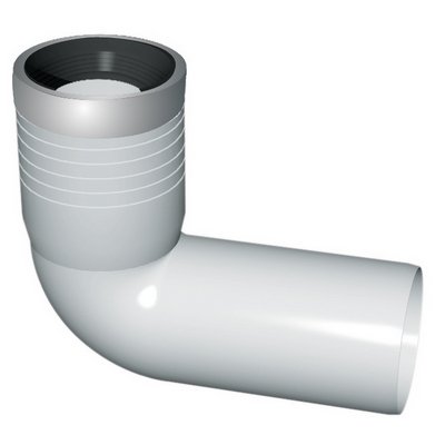 NICOL 365-WCPR-090 CURVA WC PROLUNGATA CON GUARNIZIONE E TAPPO