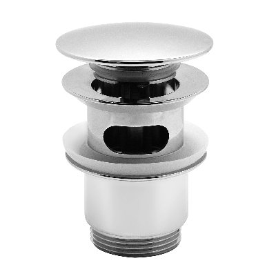 DH 370-2401 PILETTA LAVABO CLICK-CLACK TAPPO TONDO CON TROPPO PIENO LUX