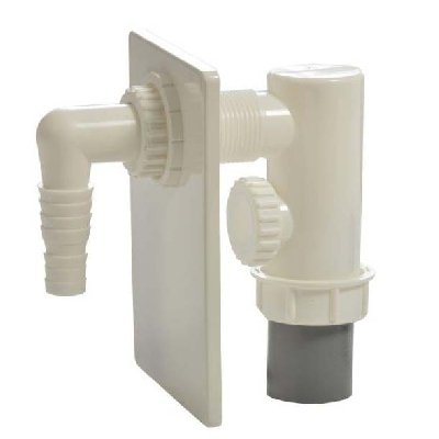 GHIDI 370-N105 SIFONE INCASSO LAVATRICE IN PP - CON PIASTRA ABS
