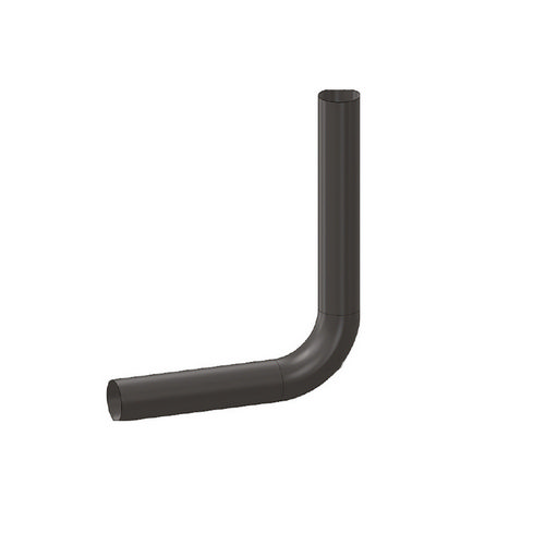 GHIDI TUBO A SQUADRA IN OTTONE D. 32 25x18 Nero opaco