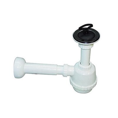 DH 371-302 SIFONE PVC 1 VIA C / PILETTA PER PORCELLANA CON CANOTTO