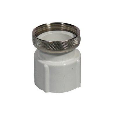 GOPLA 371-363-0640 RACCORDO ABS BIANCO CON GHIERA IN OTTONE