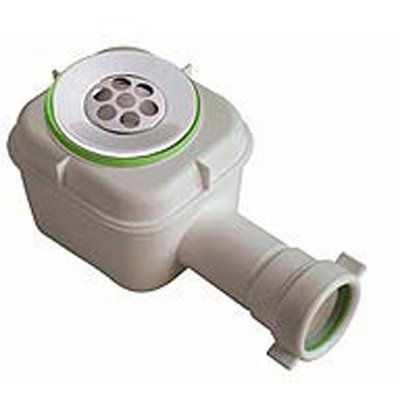 BONOM 371-390 POZZETTO SIFOIDE IN PVC BIANCO SPLASH PER DOCCIA