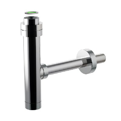 BONOM 371-B0590AB-07 SIFONE MINIM-ALL CON FLANGIA IN ABS CROMATO