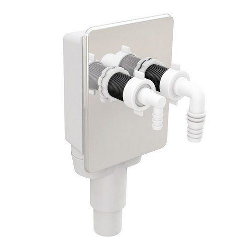 BONOM 371-B3455-IX SIFONE A INCASSO DOPPIO PER SCARICO ELETTRODOMESTICI