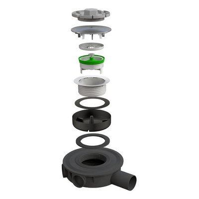 BONOM PILETTA SIFONATA PER PIATTI DOCCIA MOD. SAVOISIENNE Scarico Diam. 40 mm