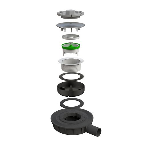 BONOM PILETTA SAVOISIENNE IN ABS COPERCHIO INOX Diam. 50