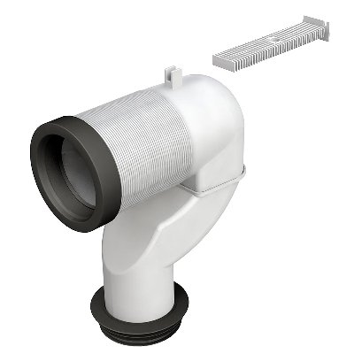 BONOM 371-B8533UN-90110 CURVA A P PER COLLEGAMENTO  AL PAVIM. BRIDA IN PLASTICA