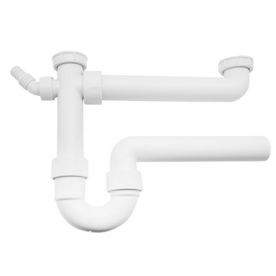 GEBER 371-G152814-08 SIFONE PER LAVELLO A DUE BACINELLE