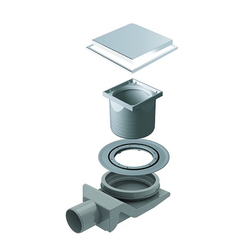 DH 371-P1804-15 CANALINA SCARICO DOCCIA QUADRATA STANDARD