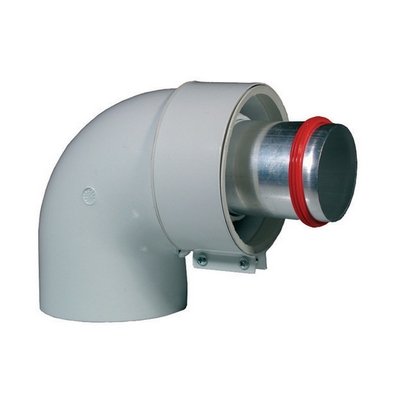 STABI 409-500-S CURVA 90° DN 60/100 C/RACCORDO DN 60 M.M.  (COASSIALE)