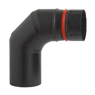 A.L.A 409-E220-100 CURVA ECO-PELLET 90° SMALTATO NERO