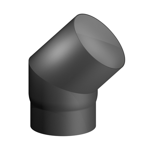 DK    CURVA ACCIAIO AL CARBONIO SMALTATO 45Â° MF PER STUFE A LEGNA Diam. 180