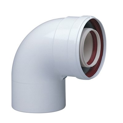 BAXI 410-KR714101410 CURVA COASSIALE A 90°  PARTENZA CALDAIA
