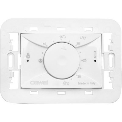 CEWAL 411-3672-BI TERMOSTATO ELETTRONICO DA INCASSO 3 MODULI NEW