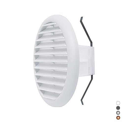 VECAM 411-611-BI080125 GRIGLIA TONDA IN MATERIALE TERMOPLASTICO CON MOLLE RECLINABILI A 90°
