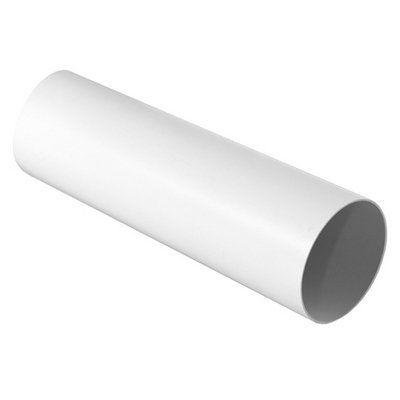 FIRST 411-FCTR-1125B TUBO TONDO PER SISTEMA DI AERAZIONE CANALIZZATA BIANCO