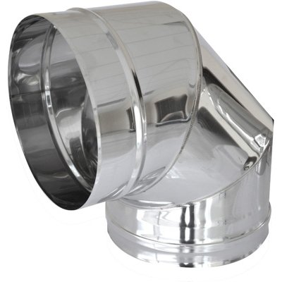 DK 412-463-120 CURVA IN ACCIAIO A 90° PER CANNE FUMARIE